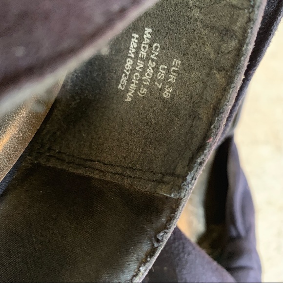 H&M Black Suede Wedge Open Toe Size 7 US Womens - Picture 7 of 7
